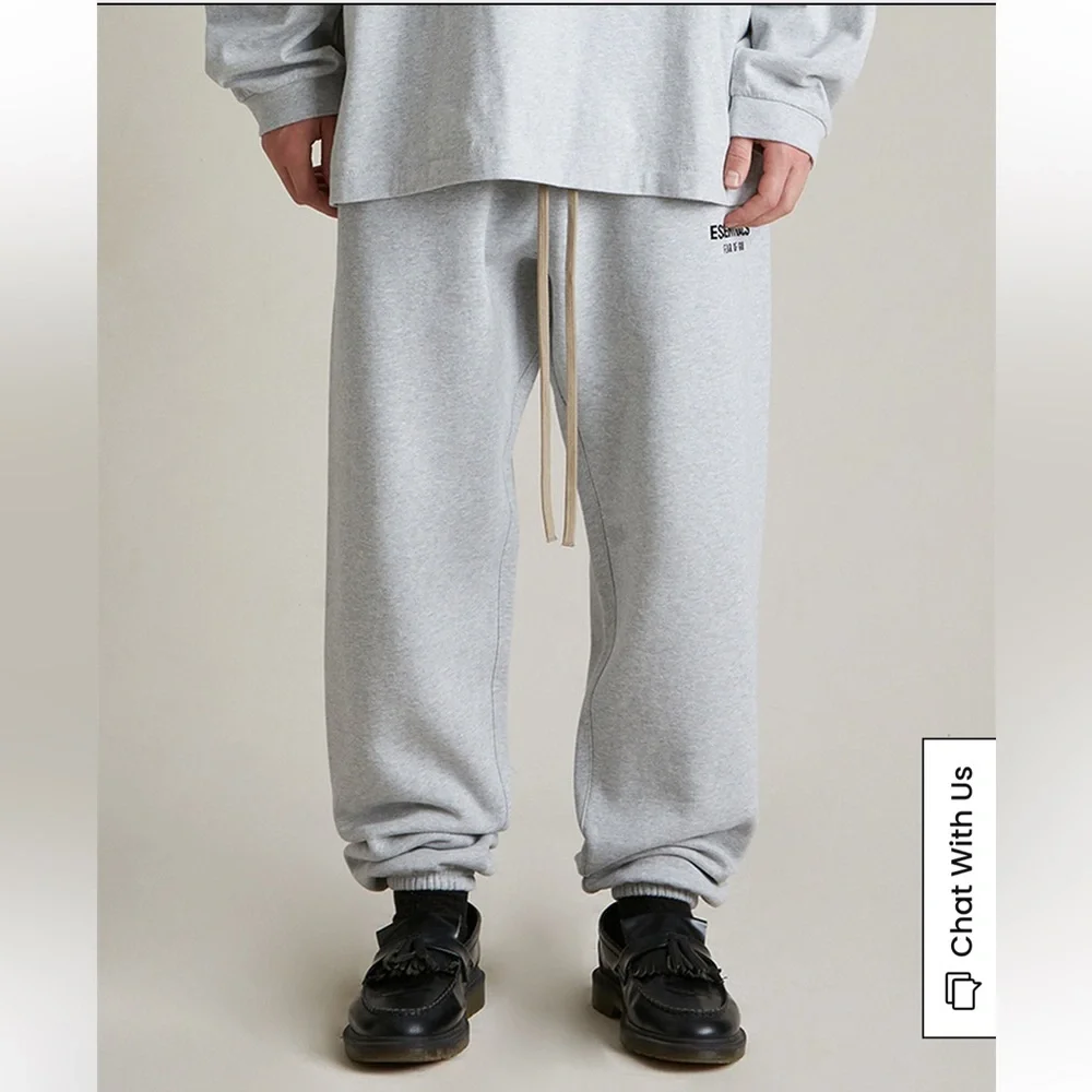 Fear of God ESSENTIALS Light Heather Grey Fleece Sweatpants NWOT